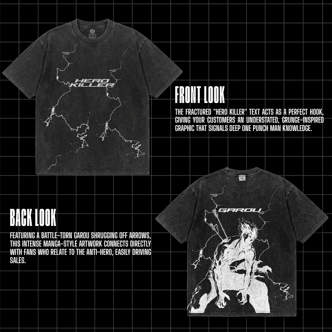 Anime Drop Vol.1 — 50+ Premium Anime Streetwear T-Shirt Designs | PSD PNG SVG | Print Ready | Instant Download