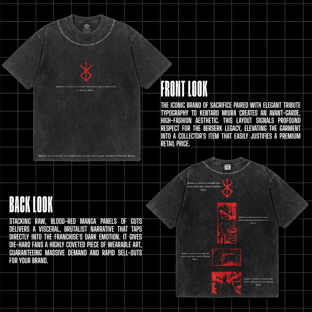 Anime Drop Vol.1 — 50+ Premium Anime Streetwear T-Shirt Designs | PSD PNG SVG | Print Ready | Instant Download