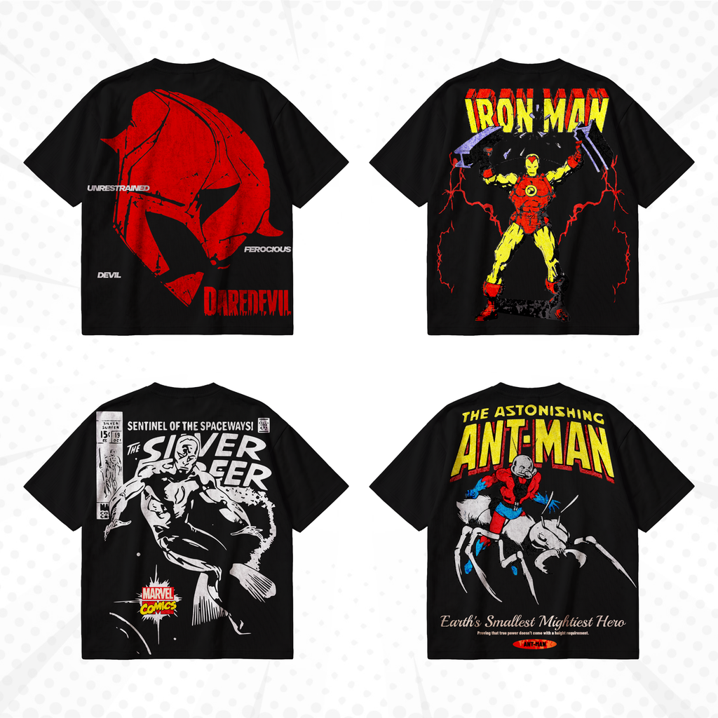 Marvel T-Shirt Design Bundle SVG PNG | Spider-Man Thor Hulk Punisher Vintage Graphic Tee | Dark Comic Streetwear | Screen Print DTG Ready