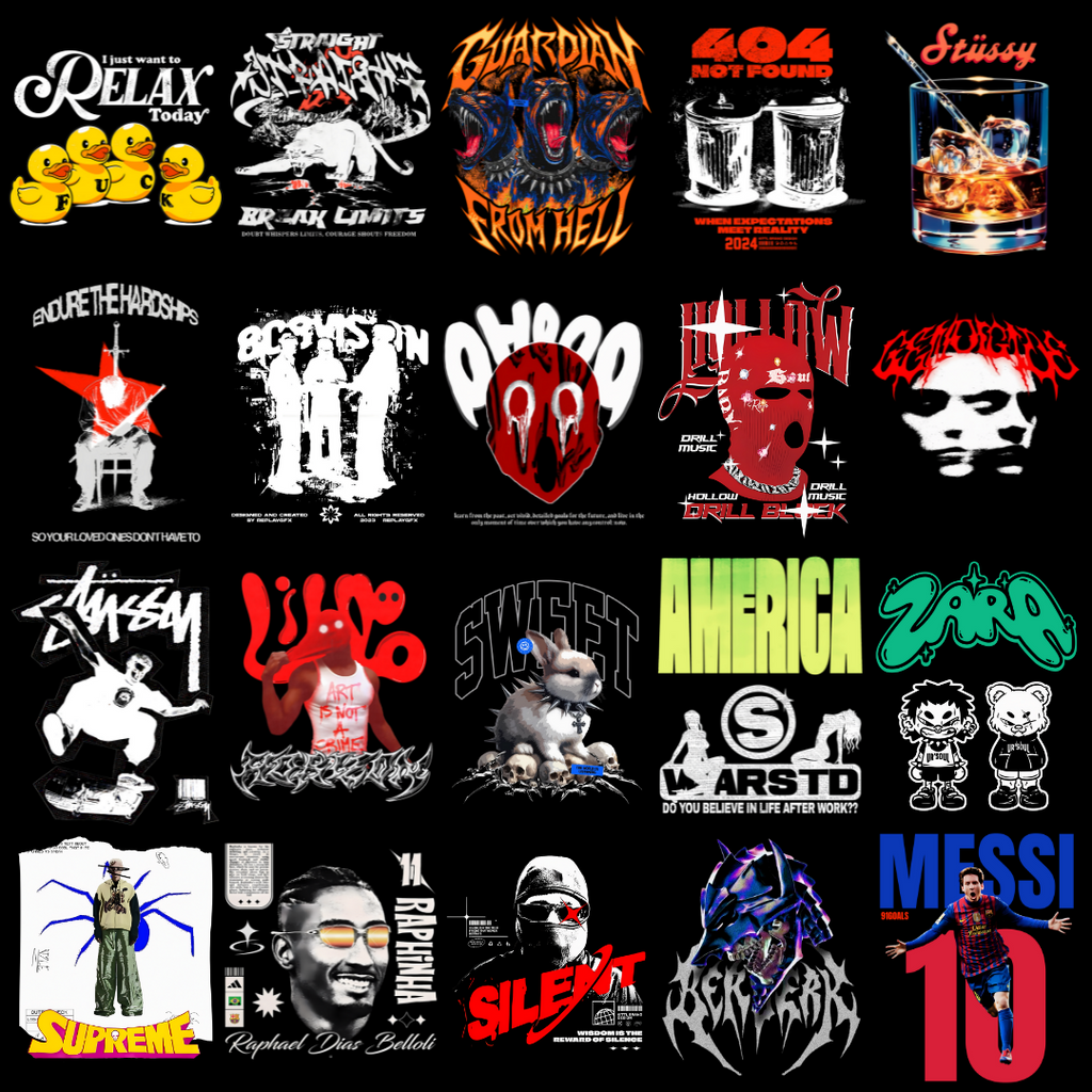 Premium Streetwear Licensed Designs – 100+ Editable 4k PNG Graphics (Aug 2025)