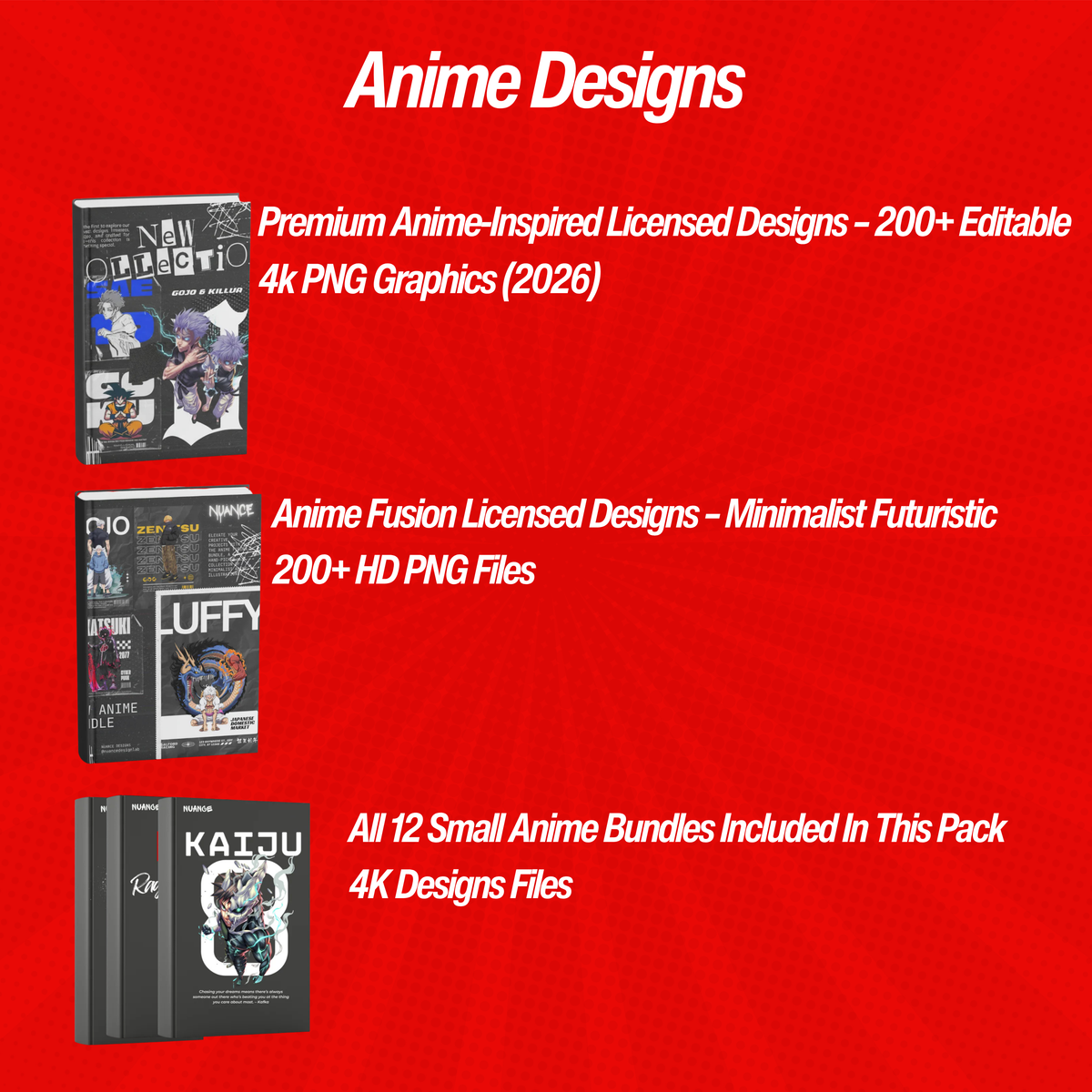 Nuance Complete Collection | All Our Website Designs in One Pack | Marvel Designs, Streetwear Designs, Anime Designs, Football Designs | SVG PNG PSD