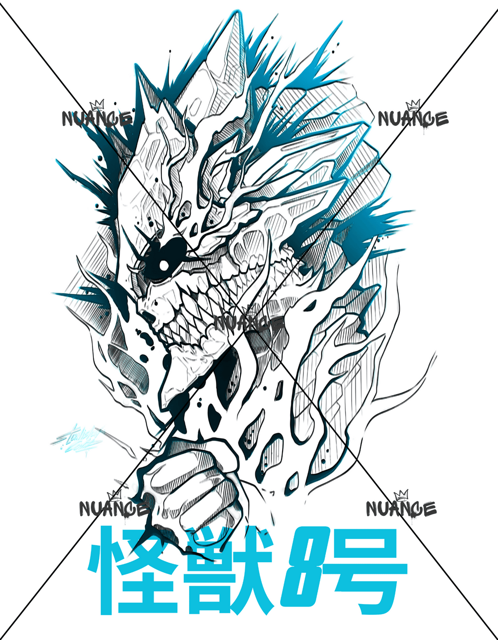 Kaiju No. 8 Anime Licensed Designs – 8 HD PNG Files