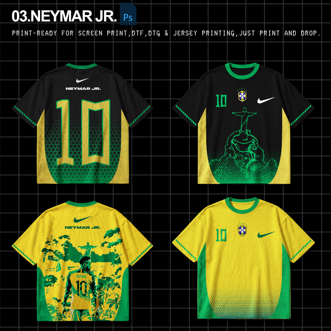 Football Design Kit — 15+ Football T-Shirt & Jersey Designs | PSD PNG SVG