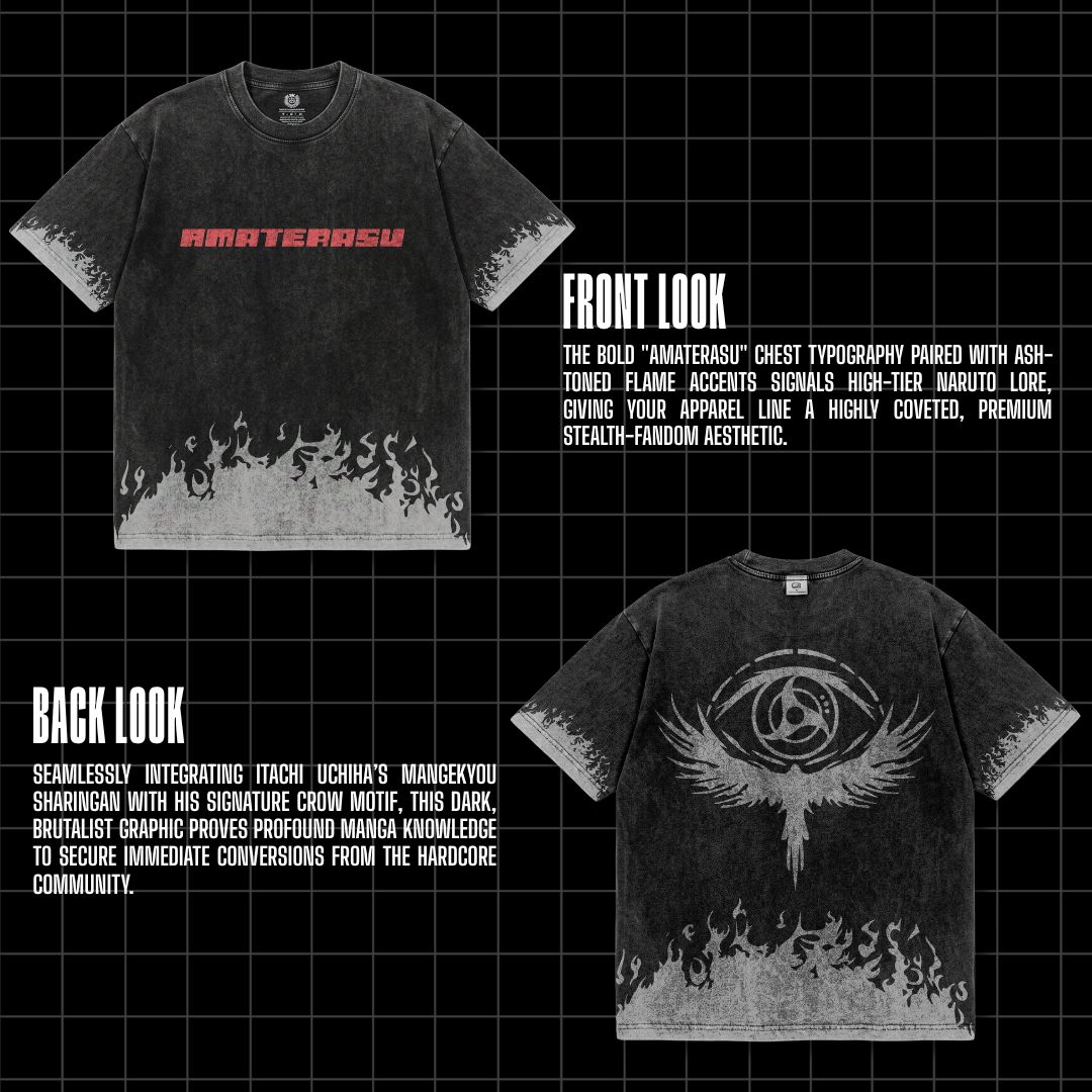 Anime Drop Vol.1 — 50+ Premium Anime Streetwear T-Shirt Designs | PSD PNG SVG | Print Ready | Instant Download