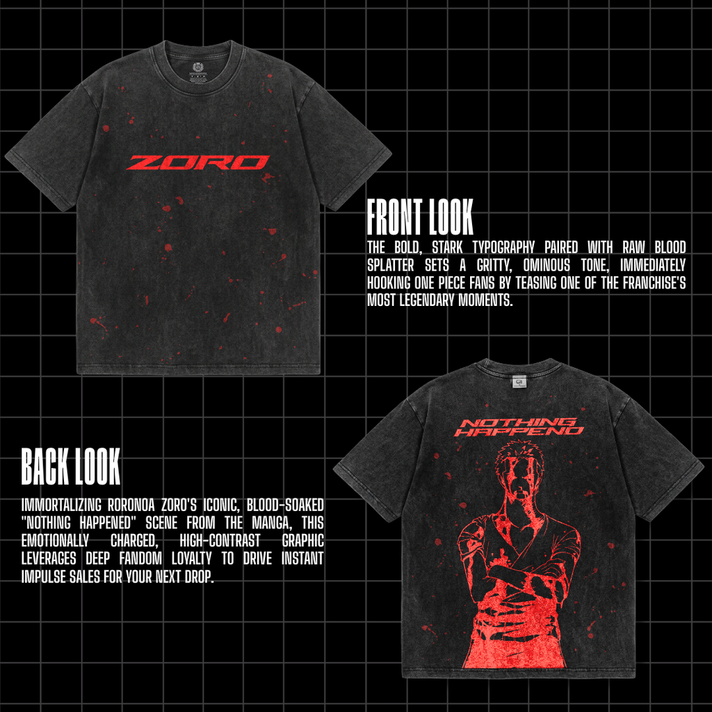 Anime Drop Vol.1 — 50+ Premium Anime Streetwear T-Shirt Designs | PSD PNG SVG | Print Ready | Instant Download