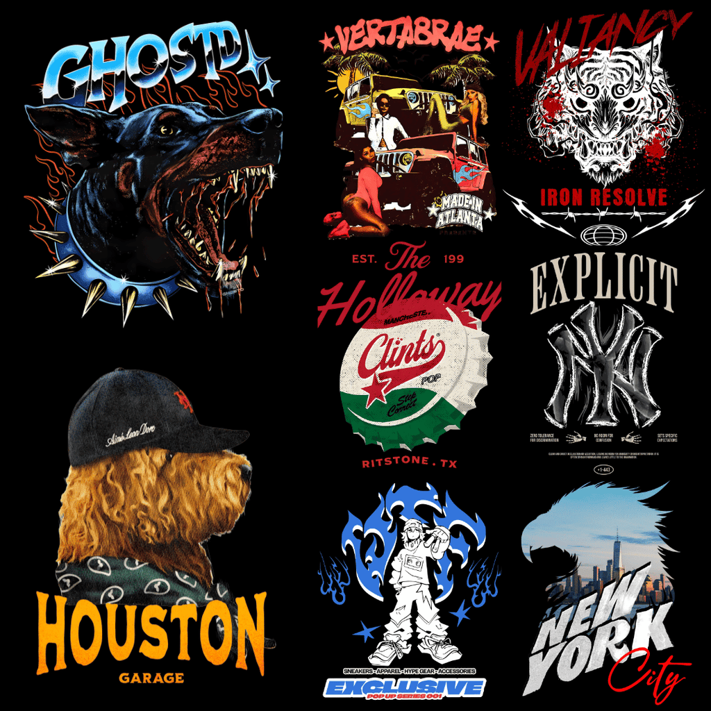 Premium Streetwear 2.0 Licensed Designs – 150+ Editable 4K PNG Graphics (2026)