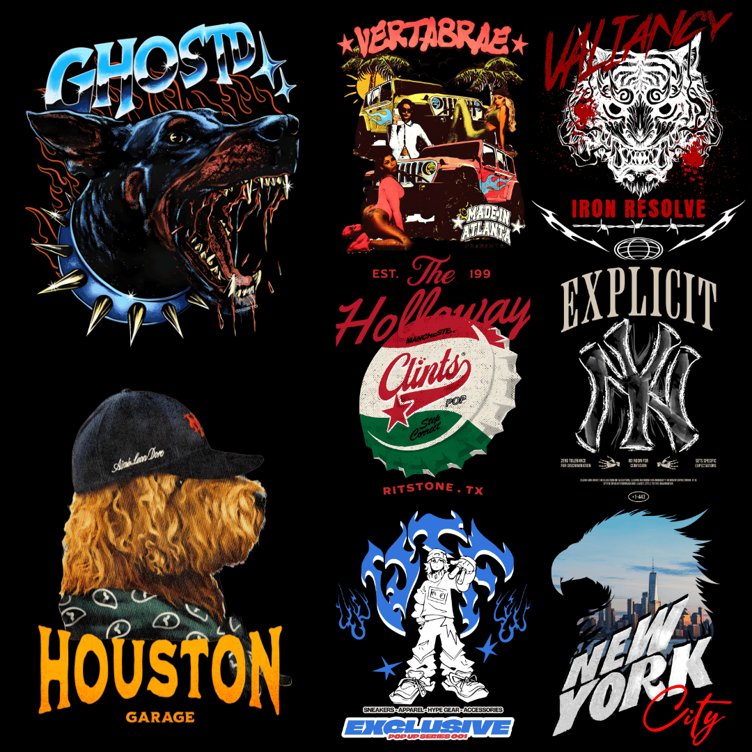 Premium Streetwear 2.0 Licensed Designs – 150+ Editable 4K PNG Graphics (2026)
