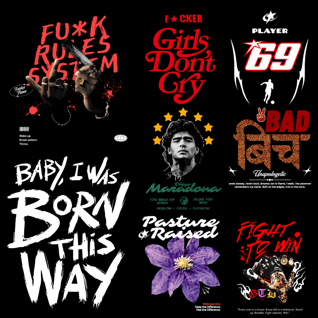 Premium Streetwear 2.0 Licensed Designs – 150+ Editable 4K PNG Graphics (2026)