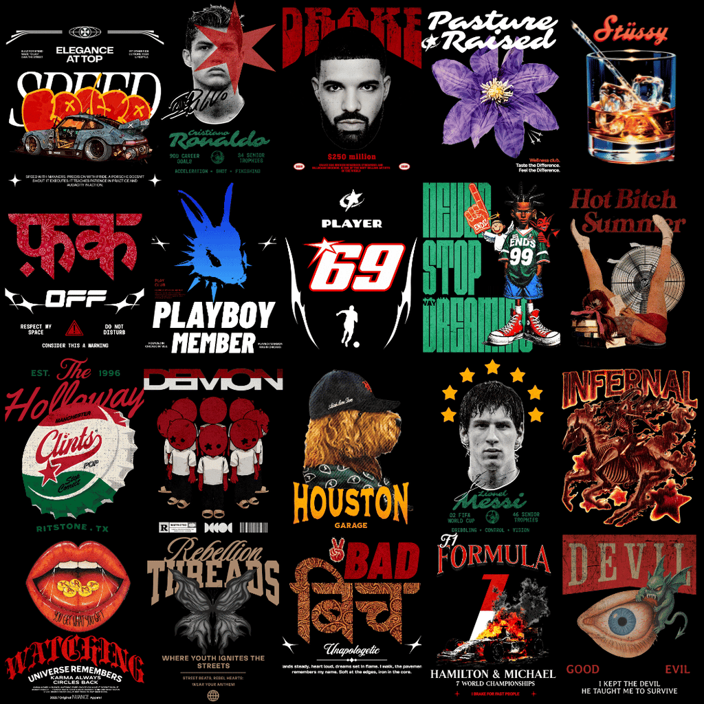 Premium Streetwear 2.0 Licensed Designs – 150+ Editable 4K PNG Graphics (2026)
