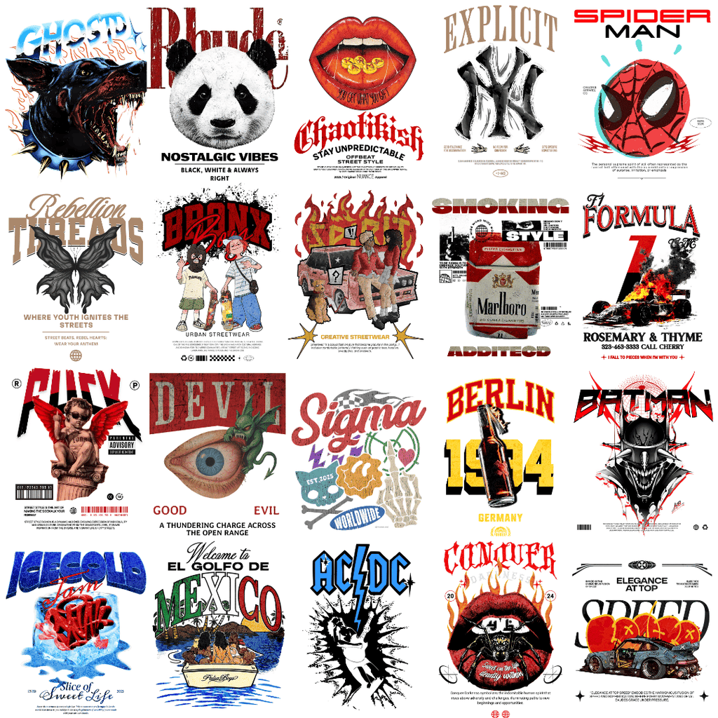 Premium Streetwear 2.0 Licensed Designs – 150+ Editable 4K PNG Graphics (2026)
