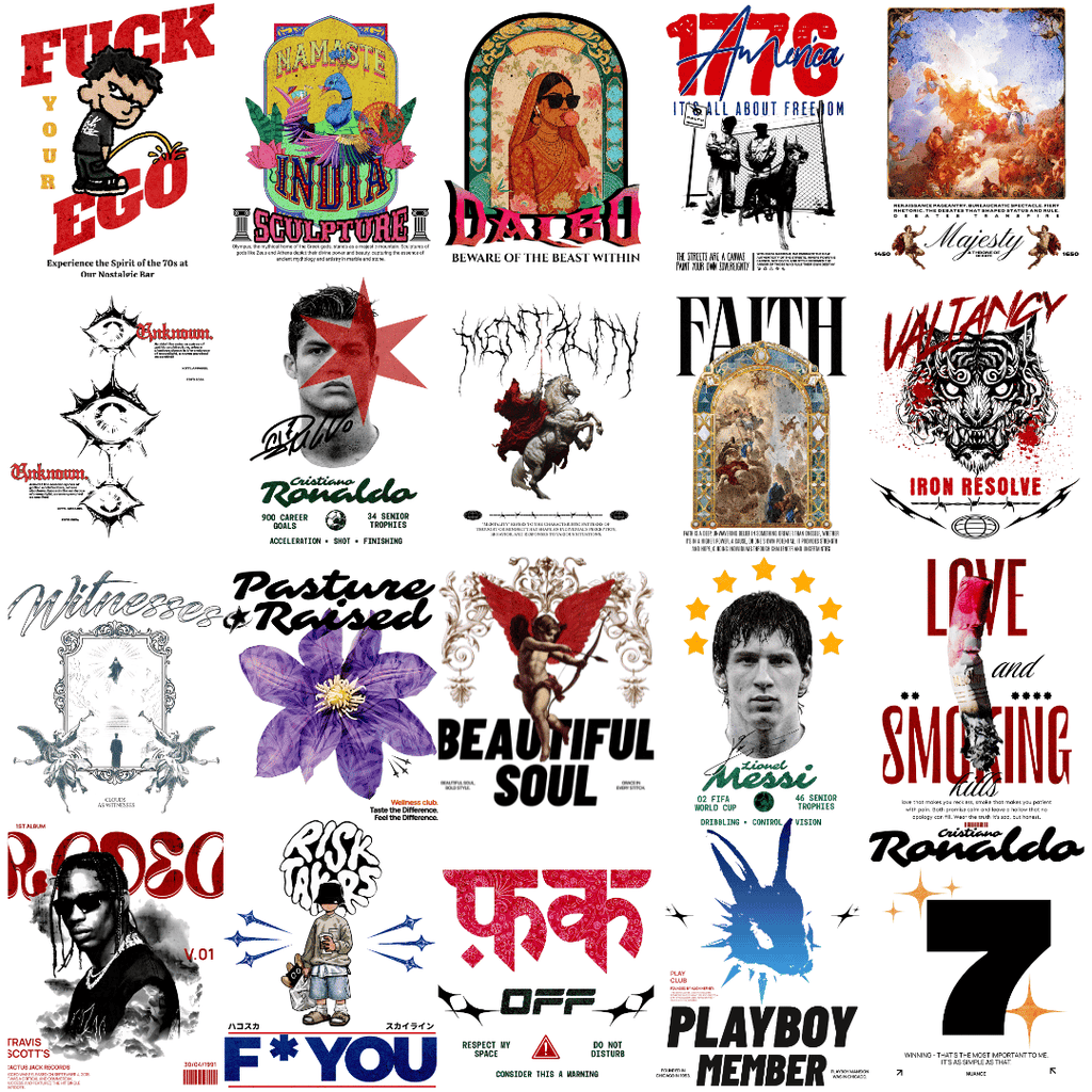 Premium Streetwear 2.0 Licensed Designs – 150+ Editable 4K PNG Graphics (2026)